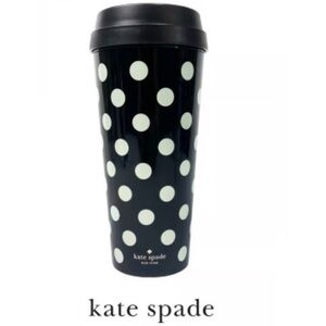 Kate Spade Black and White Polka Dot Tumbler